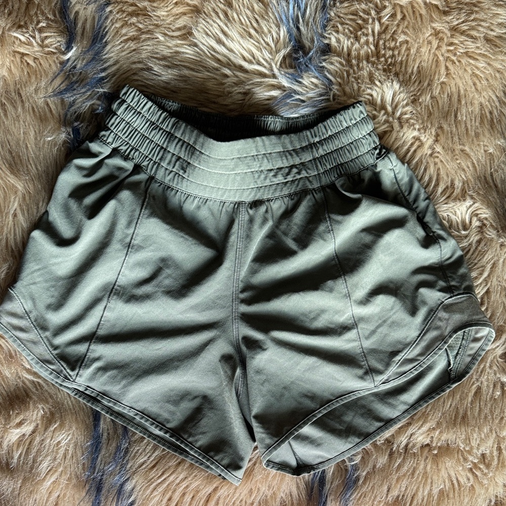 Women’s Lululemon Olive Green Running Shorts